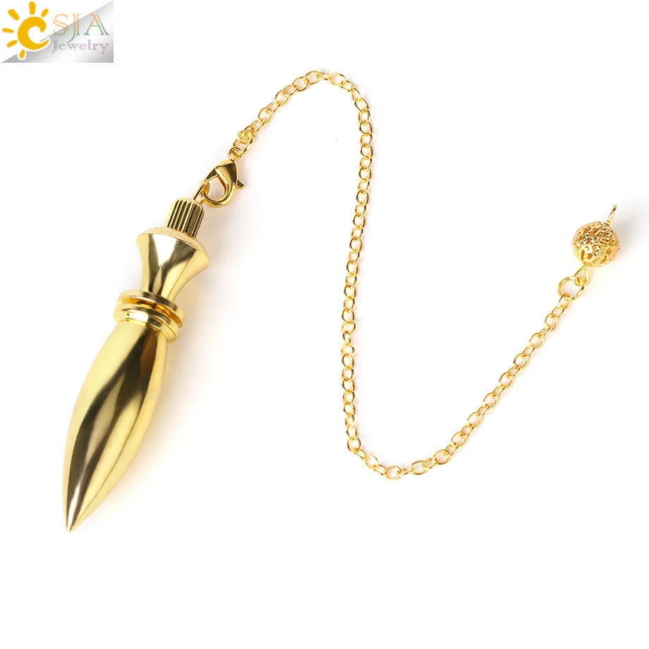 Brass Metal Pendulum for Divination & Dowsing – CSJA Fortune-Telling Tool