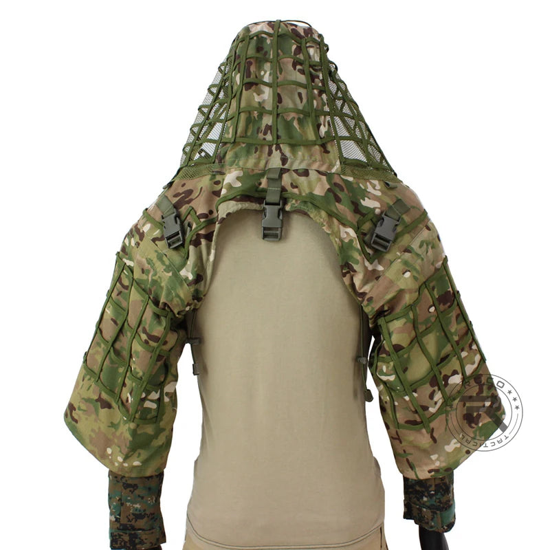 Tactical Ghillie Suit Hoodie – Lightweight Camouflage Sniper Jacket for Airsoft, Hunting & Ghost Recon