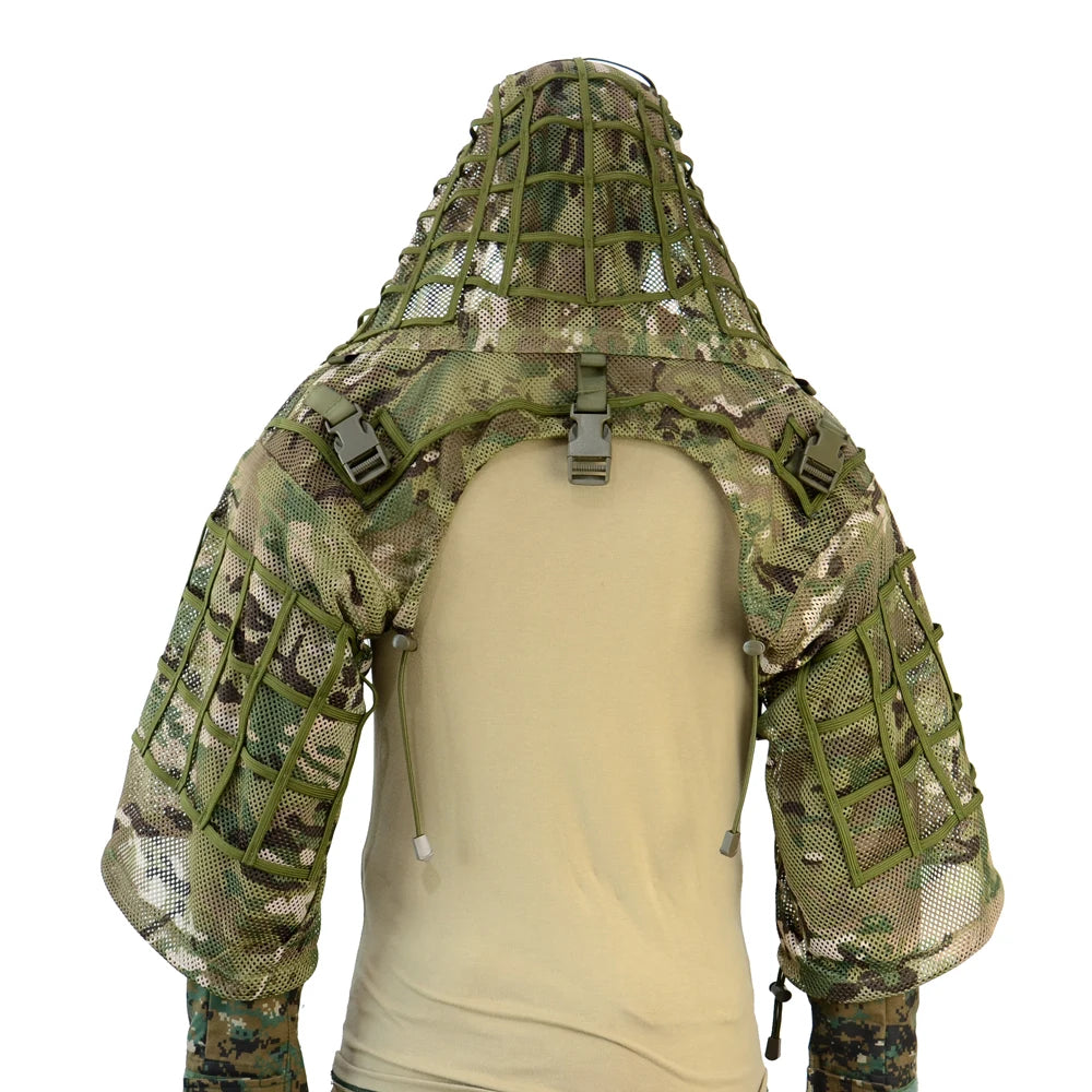 Tactical Ghillie Suit Hoodie – Lightweight Camouflage Sniper Jacket for Airsoft, Hunting & Ghost Recon