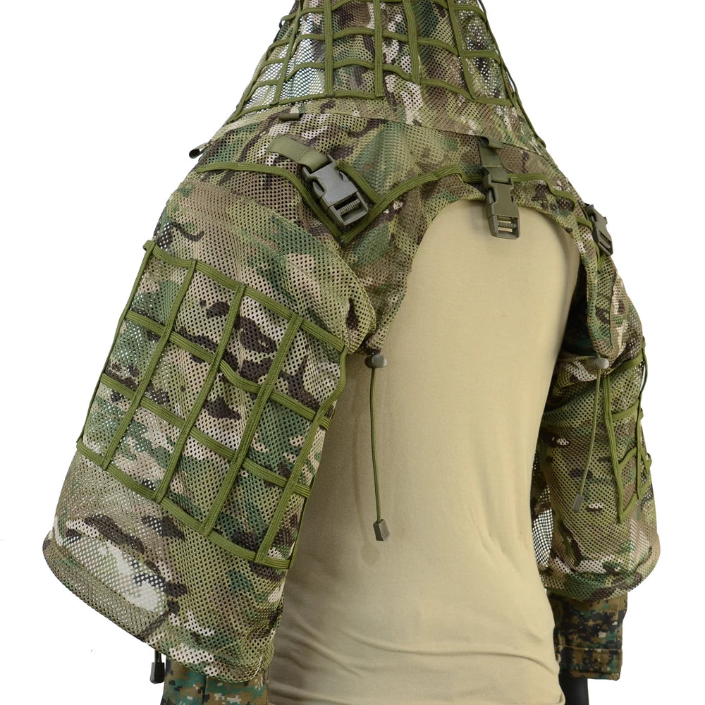Tactical Ghillie Suit Hoodie – Lightweight Camouflage Sniper Jacket for Airsoft, Hunting & Ghost Recon