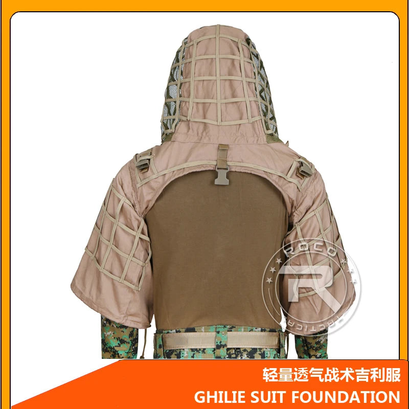 Tactical Ghillie Suit Hoodie – Lightweight Camouflage Sniper Jacket for Airsoft, Hunting & Ghost Recon