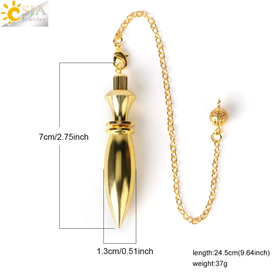 Brass Metal Pendulum for Divination & Dowsing – CSJA Fortune-Telling Tool
