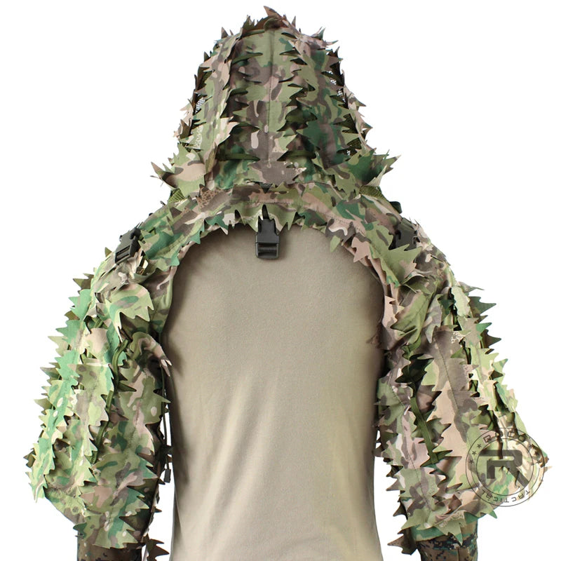 Tactical Ghillie Suit Hoodie – Lightweight Camouflage Sniper Jacket for Airsoft, Hunting & Ghost Recon