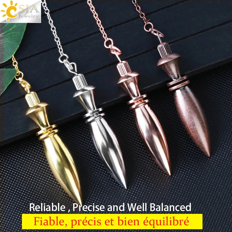 Brass Metal Pendulum for Divination & Dowsing – CSJA Fortune-Telling Tool