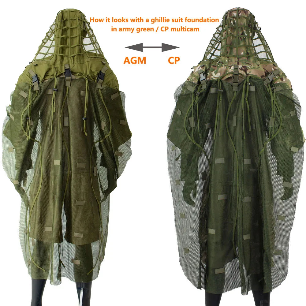 Tactical Ghillie Suit Hoodie – Lightweight Camouflage Sniper Jacket for Airsoft, Hunting & Ghost Recon