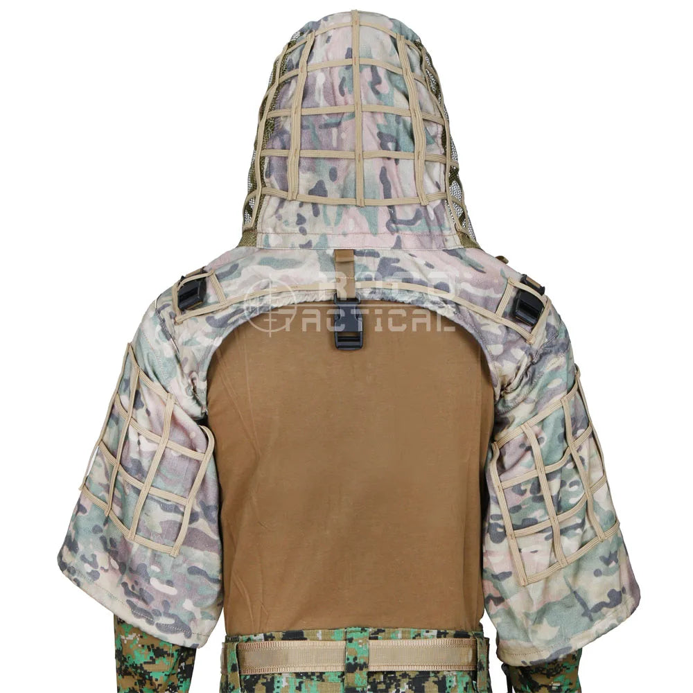Tactical Ghillie Suit Hoodie – Lightweight Camouflage Sniper Jacket for Airsoft, Hunting & Ghost Recon