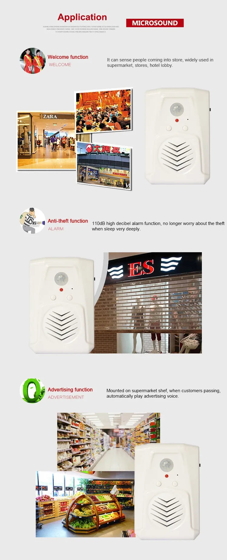 Mini PIR Motion Sensor Activated Sound Player – Audio Downloadable Voice Reminder & Loudspeaker for Safety & Paranormal Use