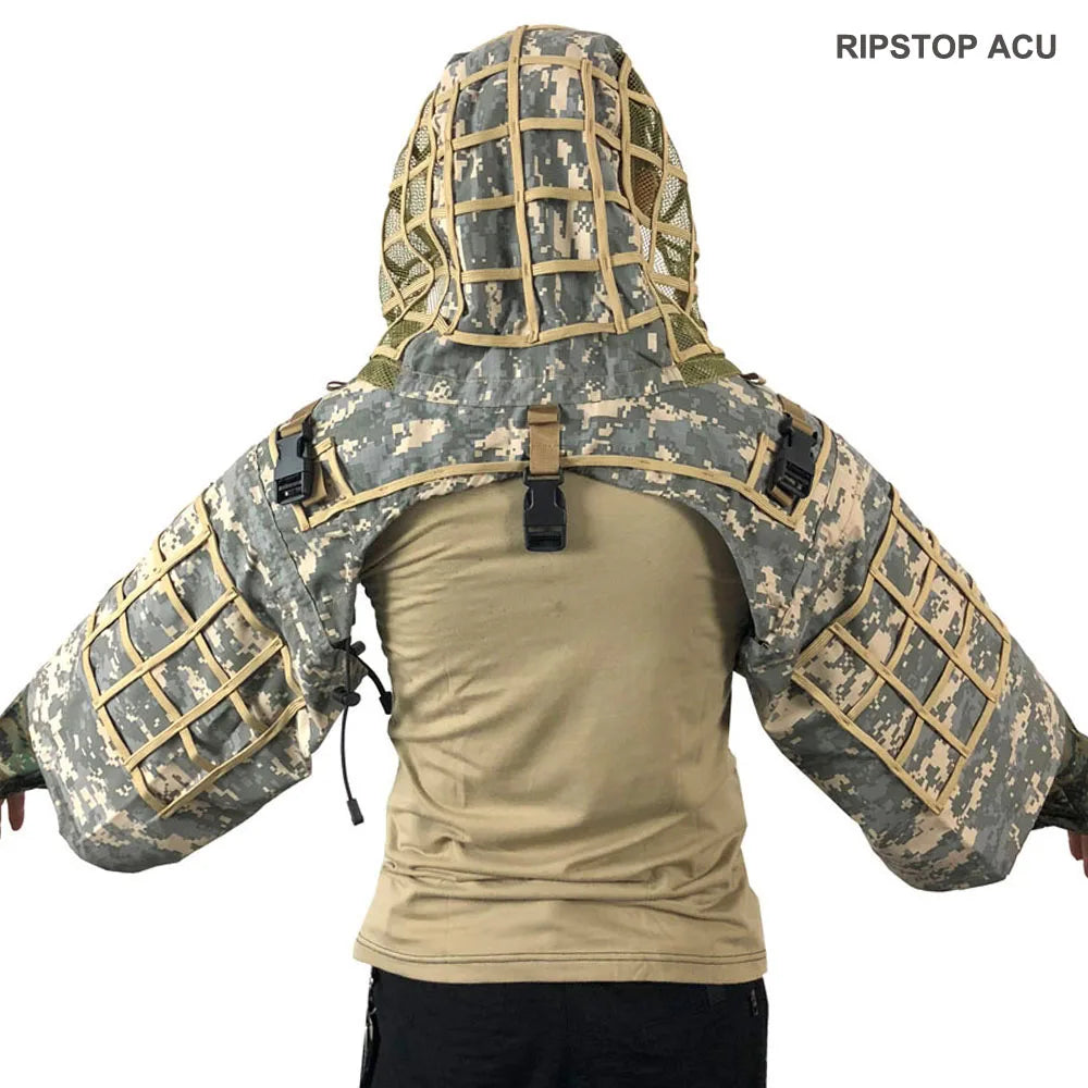 Tactical Ghillie Suit Hoodie – Lightweight Camouflage Sniper Jacket for Airsoft, Hunting & Ghost Recon