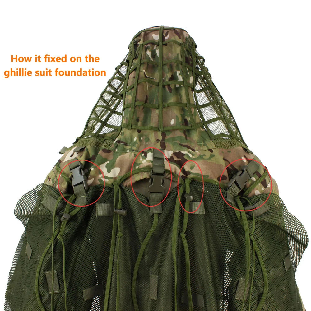 Tactical Ghillie Suit Hoodie – Lightweight Camouflage Sniper Jacket for Airsoft, Hunting & Ghost Recon