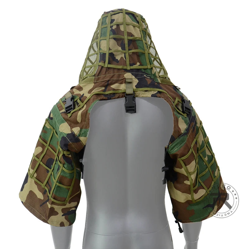 Tactical Ghillie Suit Hoodie – Lightweight Camouflage Sniper Jacket for Airsoft, Hunting & Ghost Recon