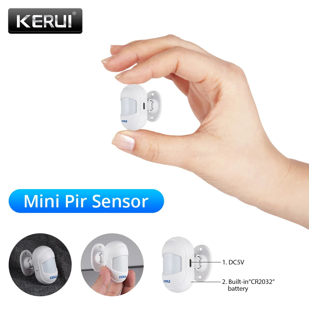 KERUI HW10 Wireless PIR Motion Detector – Mini Infrared Alarm Sensor with Magnetic Swivel Base for Home Security System