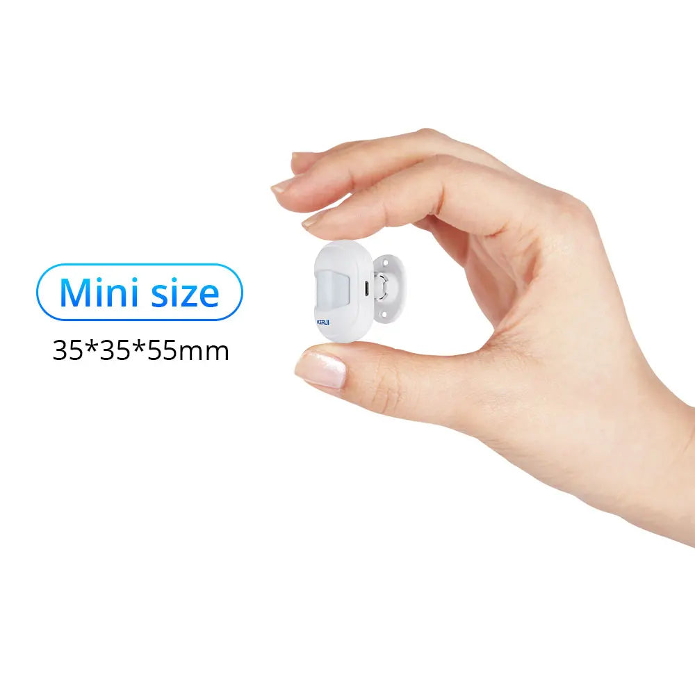 KERUI HW10 Wireless PIR Motion Detector – Mini Infrared Alarm Sensor with Magnetic Swivel Base for Home Security System