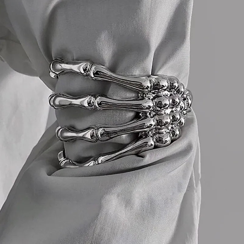Unisex Gothic Ghost Claw Skull Bracelet – Punk Rock Hip-Hop Cuff Jewelry