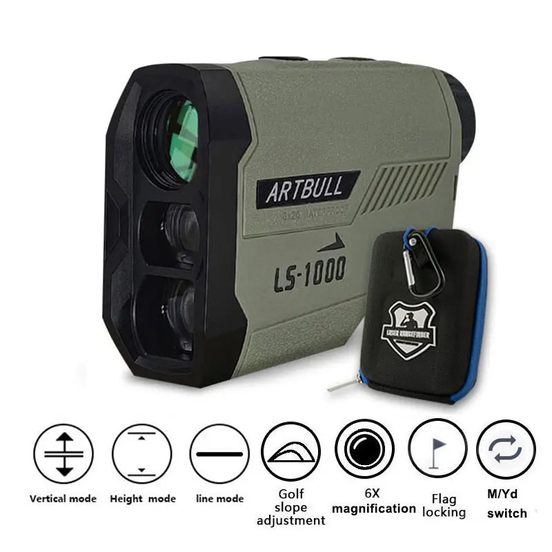 ARTBULL Golf & Ghost Hunting Laser Rangefinder – 1000M Monocular with Flag-Lock & Slope Mode