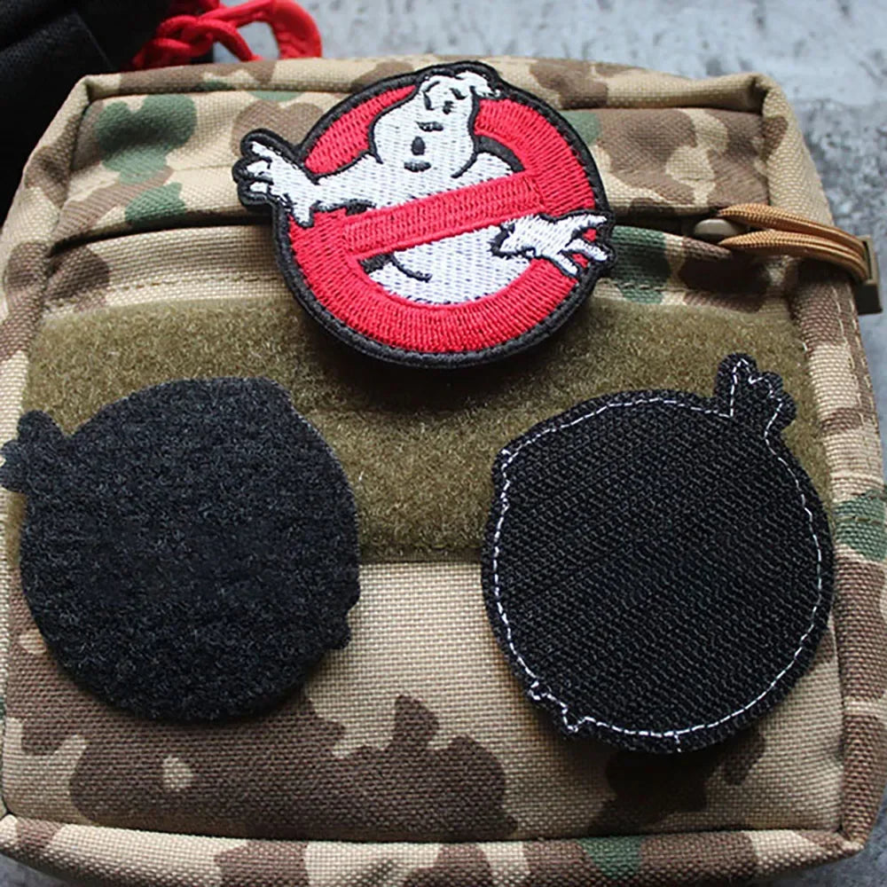 Ghostbusters Embroidered Iron-On Patch – Horror Movie Punk Badge for Jackets, Backpacks & Clothes