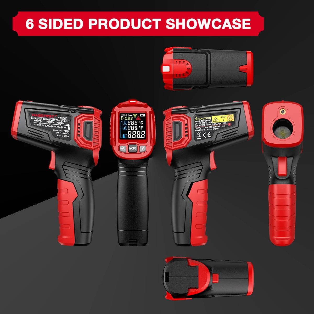HABOTEST HT650 Digital Infrared Thermometer – Ghost Hunting & Paranormal Detection IR Temp Gun