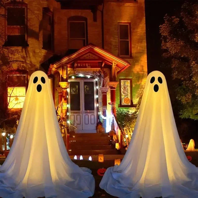 Glowing LED Skeleton Ghost – Halloween Standing Decoration with Remote Control