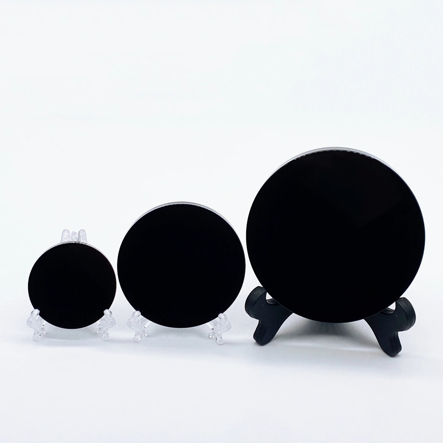 Black Obsidian Scrying Mirror – Crystal Divination & Paranormal Tool