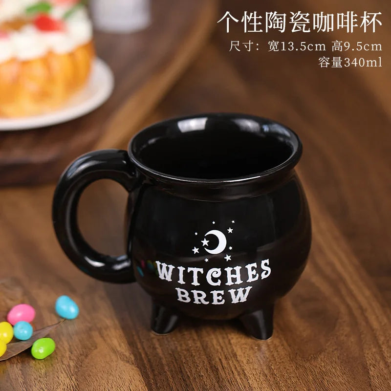 Witch Brew Ceramic Coffee Mug – Halloween Gothic Witchy Cup Gift