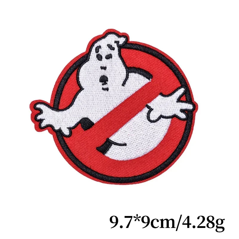 Ghostbusters Embroidered Iron-On Patch – Horror Movie Punk Badge for Jackets, Backpacks & Clothes