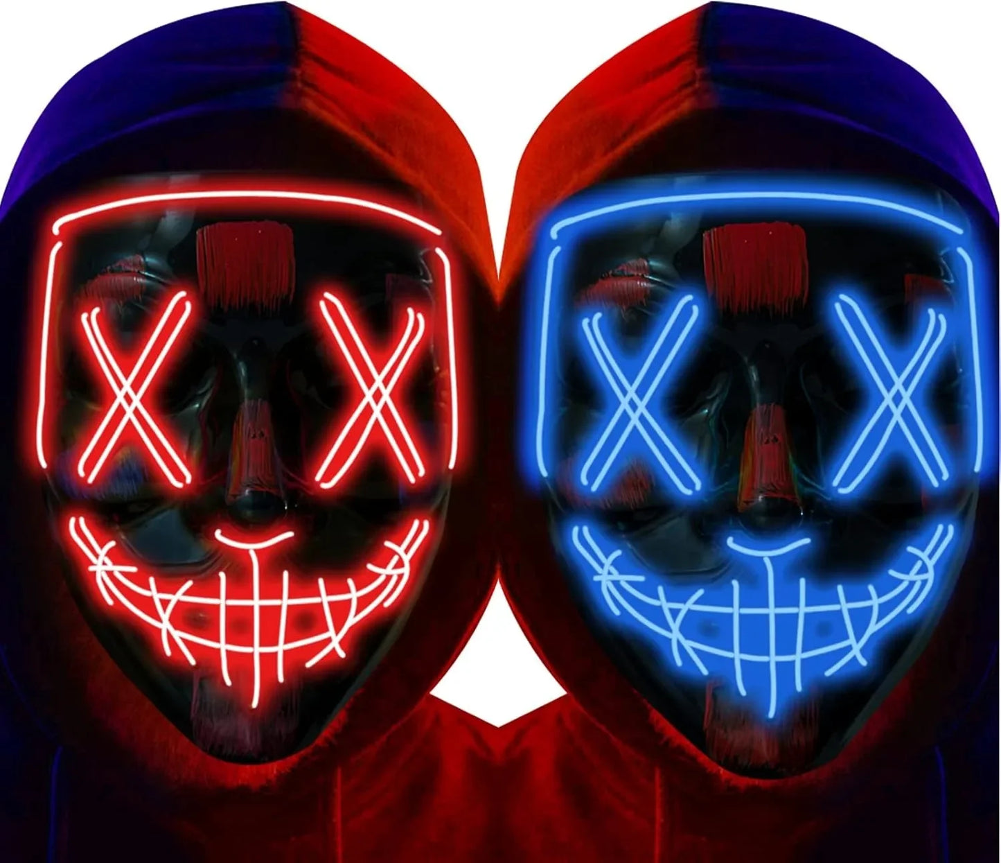 Poptrend LED Halloween Mask – Light-Up Scary Mask for Ghost Hunting & Horror Enthusiasts