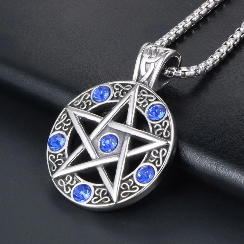 Pentagram Necklace – Supernatural Five-Pointed Star Pendant Gothic Jewelry for Men & Women