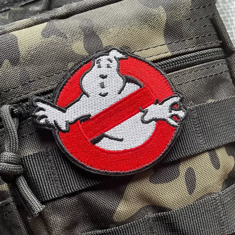 Ghostbusters Embroidered Iron-On Patch – Horror Movie Punk Badge for Jackets, Backpacks & Clothes