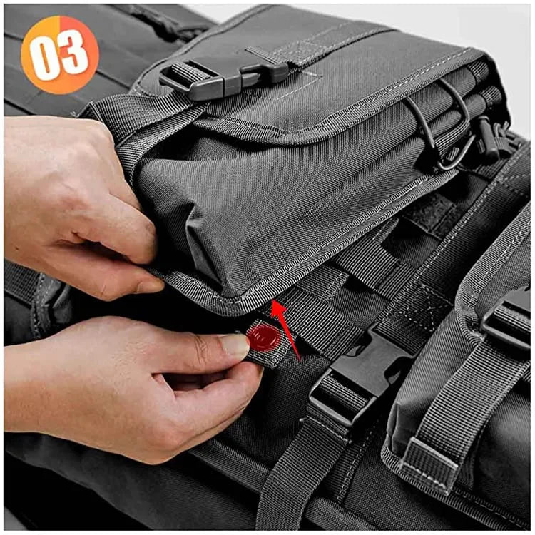 Waterproof Tactical Rifle Case Backpack – 42/46 Inch Carbine Airsoft Hunting Gun Bag with Shoulder Straps