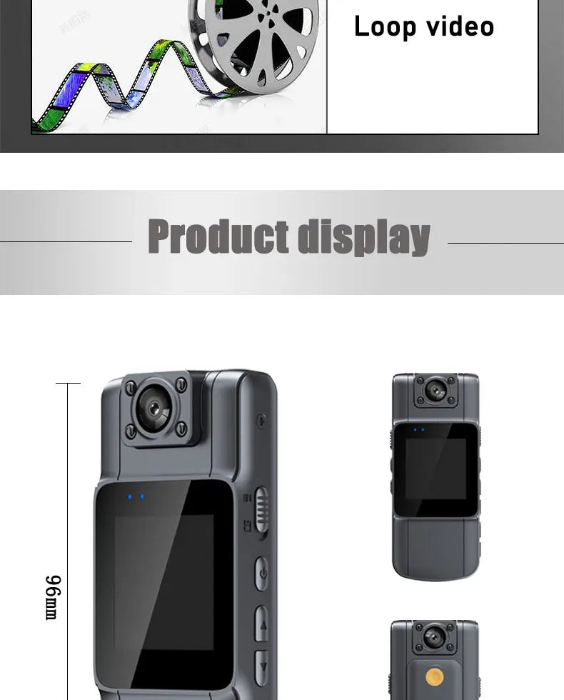 JOZUZE B23 1080P HD Mini Camera Portable Digital Video Recorder BodyCam Infrared Night Vision Police Cam Small Bike Camcorder