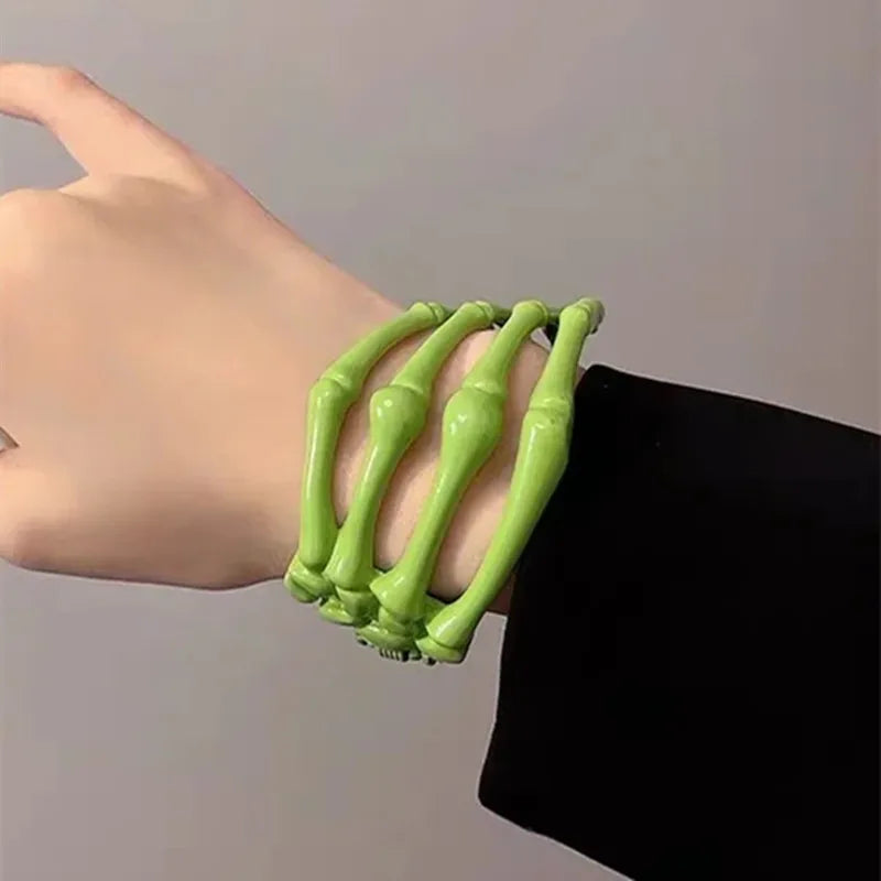 Unisex Gothic Ghost Claw Skull Bracelet – Punk Rock Hip-Hop Cuff Jewelry