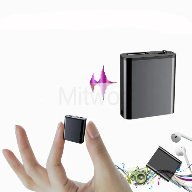 Mini Voice Recorder | Portable Intelligent Sound Recorder with Voice Activation, HD Noise Reduction, MP3 Player & OTG Support