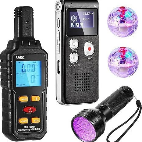 Ghost Hunting Kit – EMF Meter, EVP Recorder, Spirit Box & UV Flashlight for Paranormal Investigations