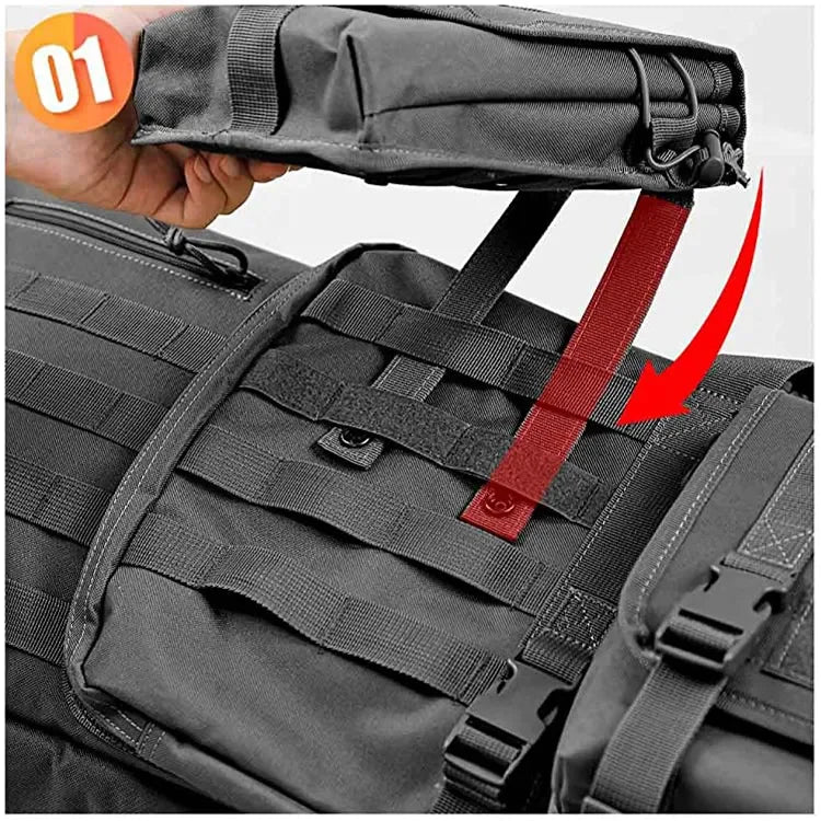 Waterproof Tactical Rifle Case Backpack – 42/46 Inch Carbine Airsoft Hunting Gun Bag with Shoulder Straps