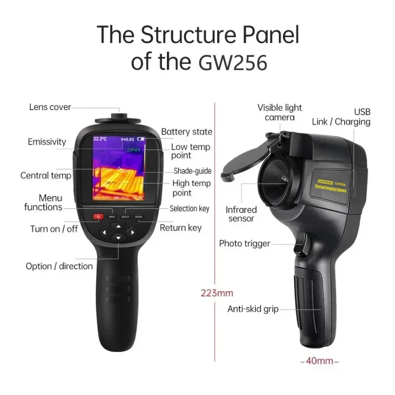GW256 Thermal Imaging Camera – Handheld Infrared Imager for Ghost Hunting & Paranormal Investigations
