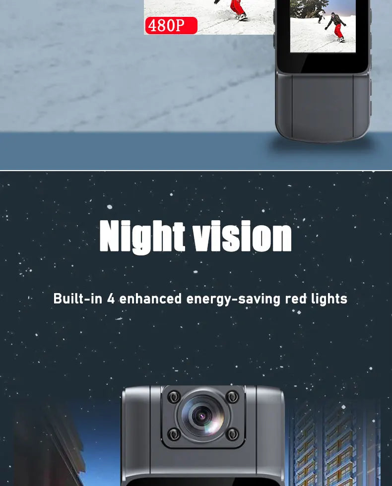 JOZUZE B23 1080P HD Mini Camera Portable Digital Video Recorder BodyCam Infrared Night Vision Police Cam Small Bike Camcorder