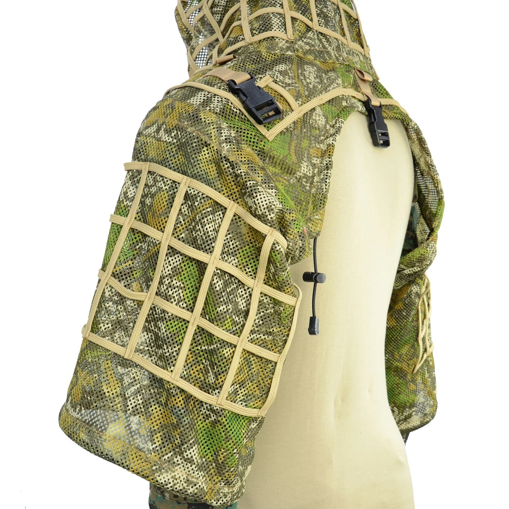 Tactical Ghillie Suit Hoodie – Lightweight Camouflage Sniper Jacket for Airsoft, Hunting & Ghost Recon