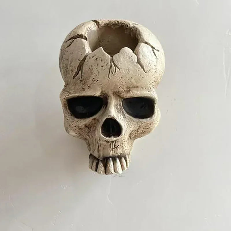 Skeleton Candlestick Pendant – Gothic Resin Haunted Wall Decoration