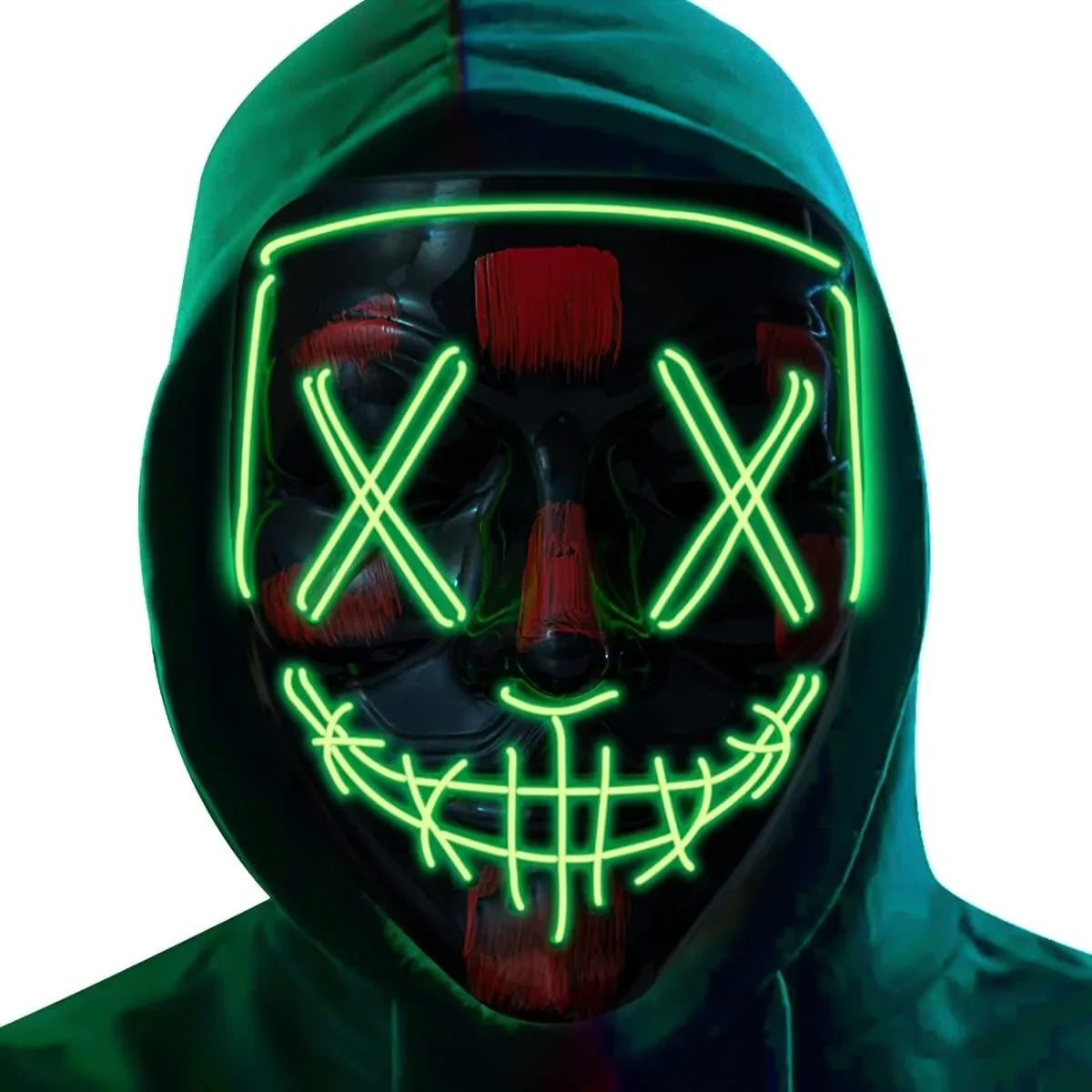 Poptrend LED Halloween Mask – Light-Up Scary Mask for Ghost Hunting & Horror Enthusiasts