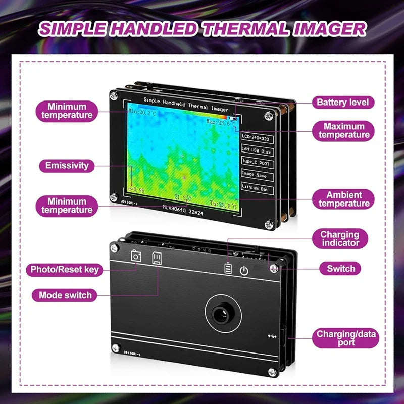 Ghost Hunting Equipment Kit – Infrared Thermal Imager & EMF Magnetic Field Detector for Paranormal Investigations