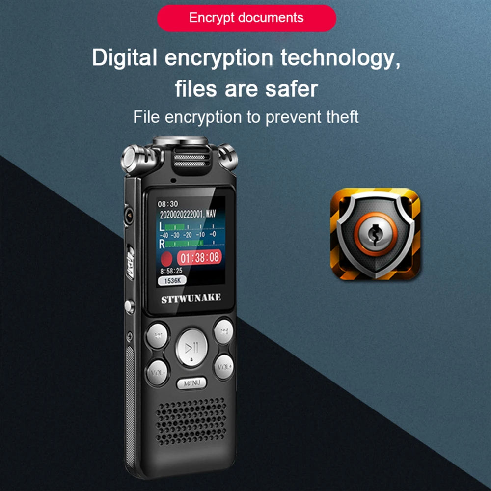 Professional Voice-Activated Digital Audio Recorder – Noise Cancelling, PCM Recording, MP3 Player (8GB/16GB/32GB)