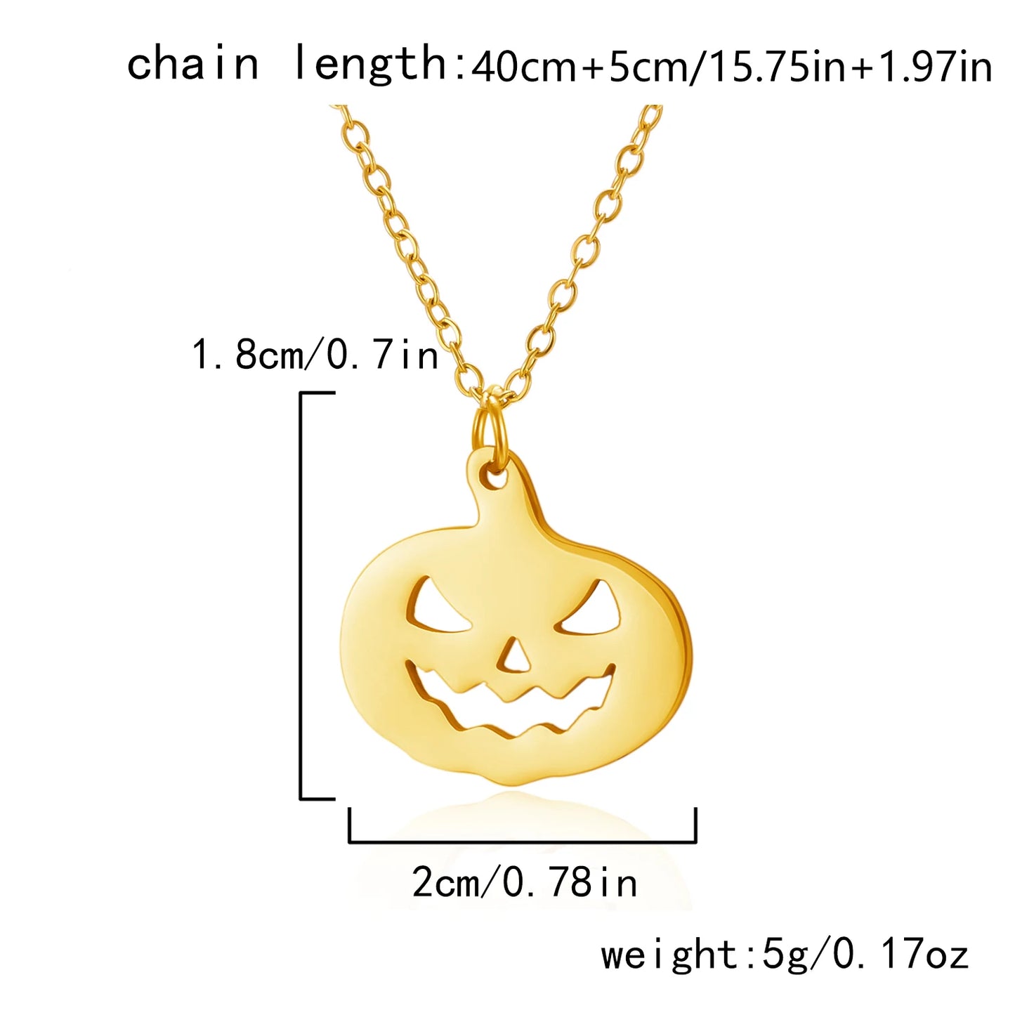 Halloween Pendant Necklace – Stainless Steel Black Cat, Ghost, Spider & Pumpkin Charm | Gothic Friendship Jewelry Gift