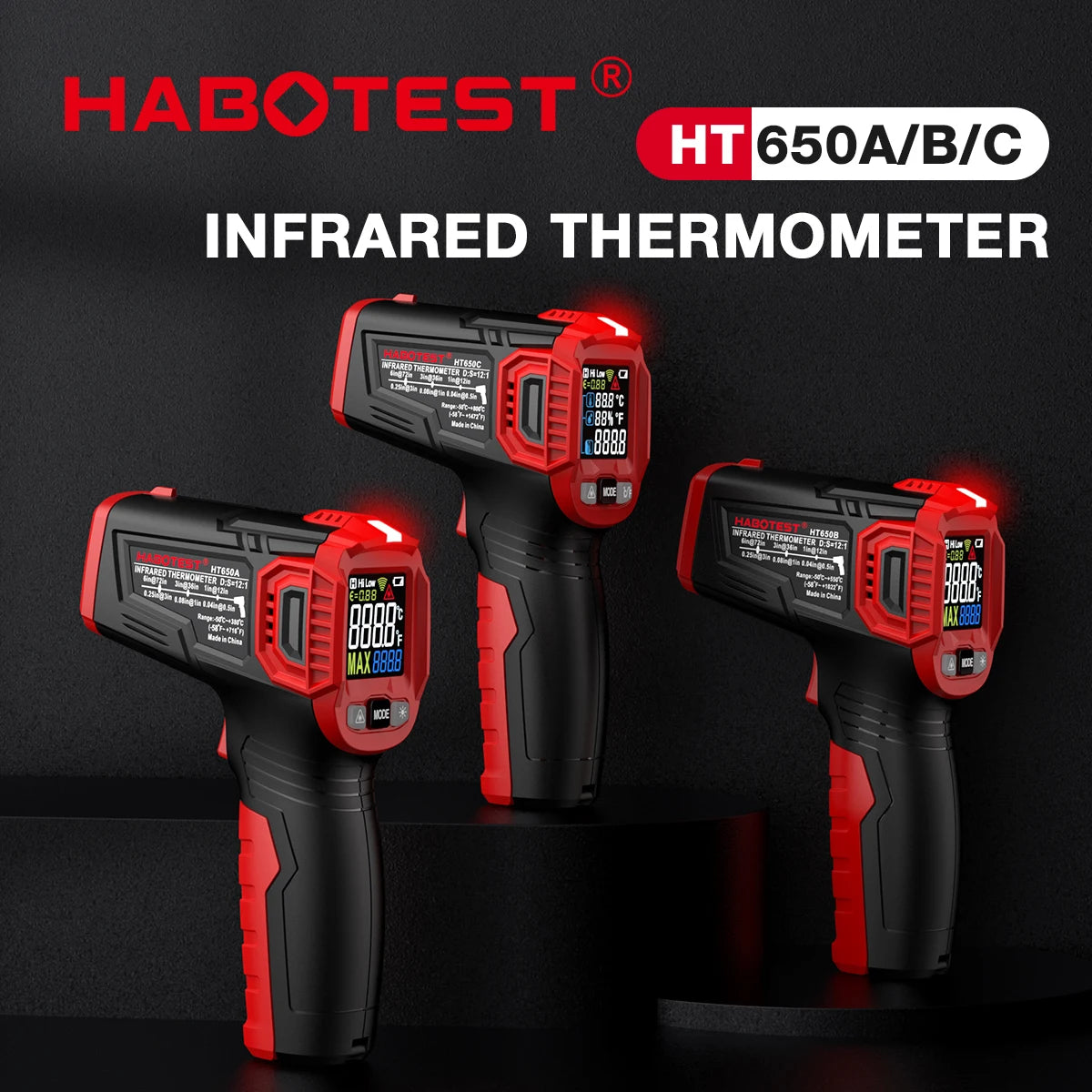 HABOTEST HT650 Digital Infrared Thermometer – Ghost Hunting & Paranormal Detection IR Temp Gun