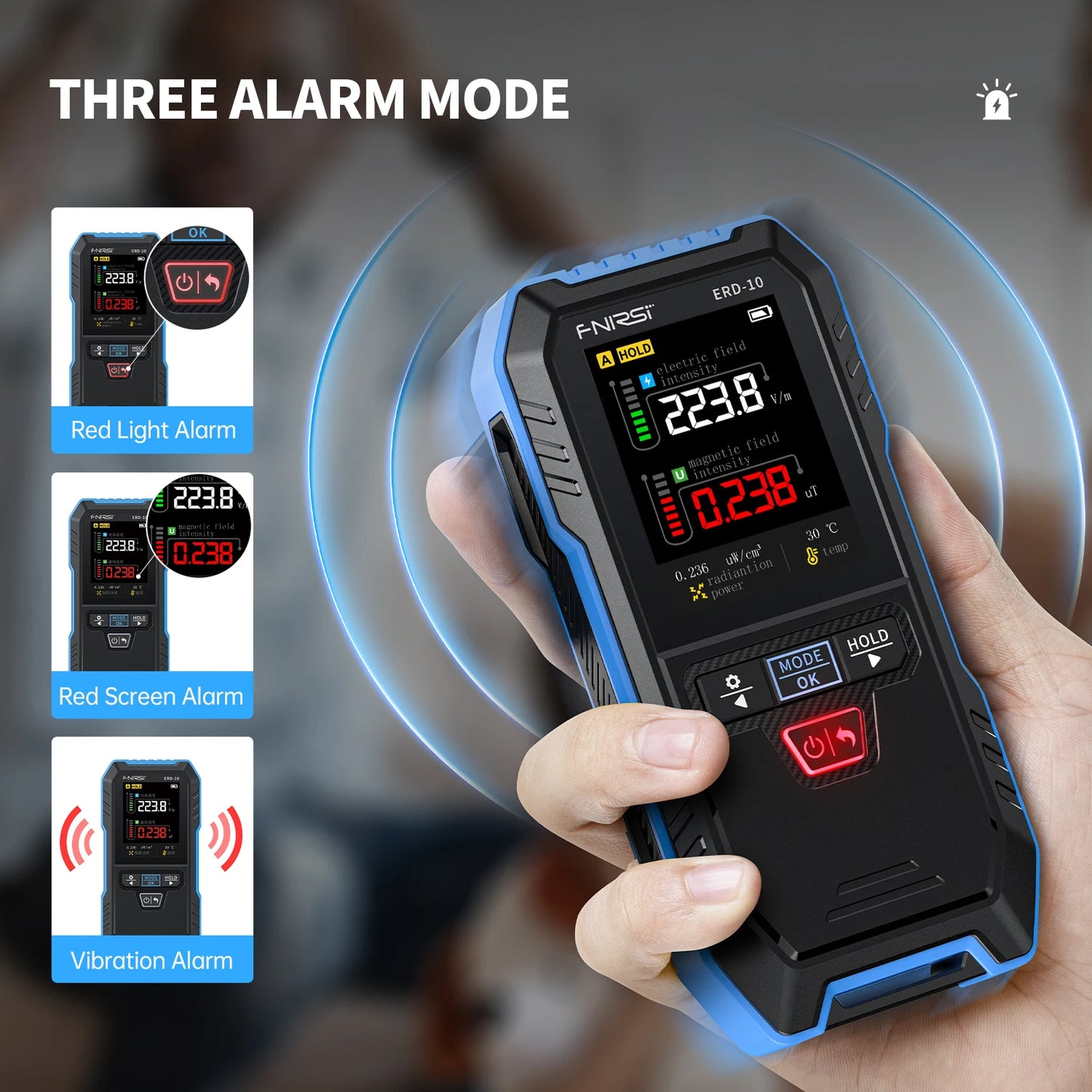 FNIRSI ERD-10 4-in-1 EMF & Radiation Detector – Paranormal Energy & Ghost Hunting Tool