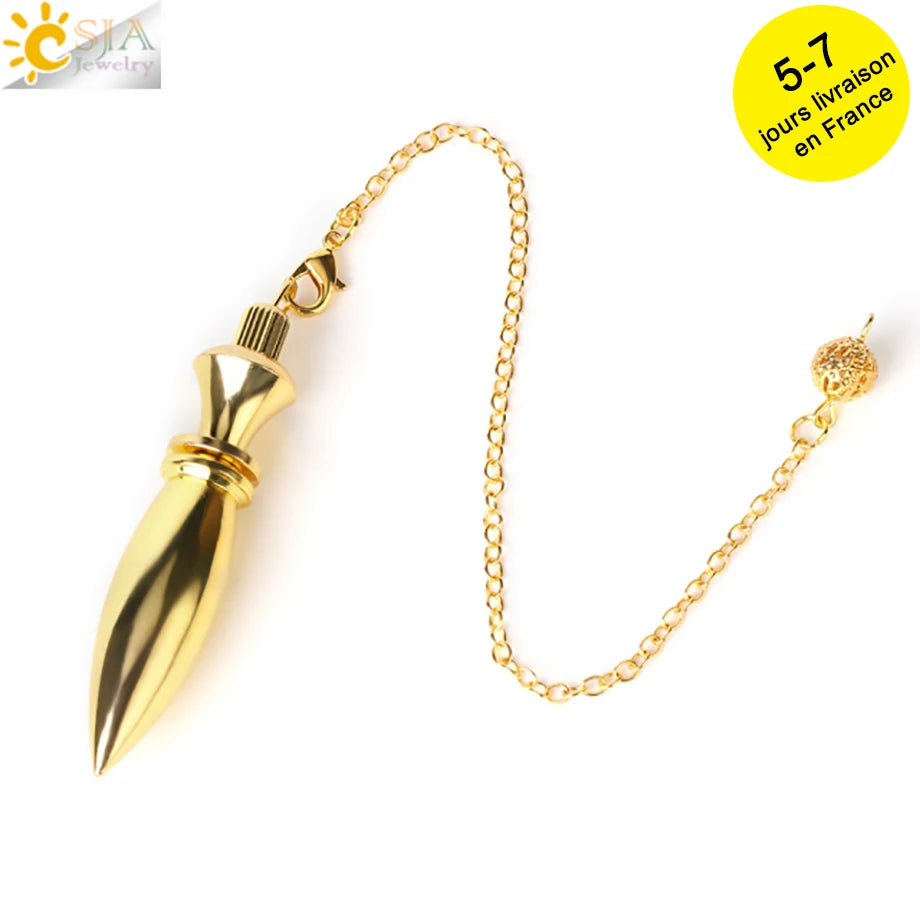 Brass Metal Pendulum for Divination & Dowsing – CSJA Fortune-Telling Tool