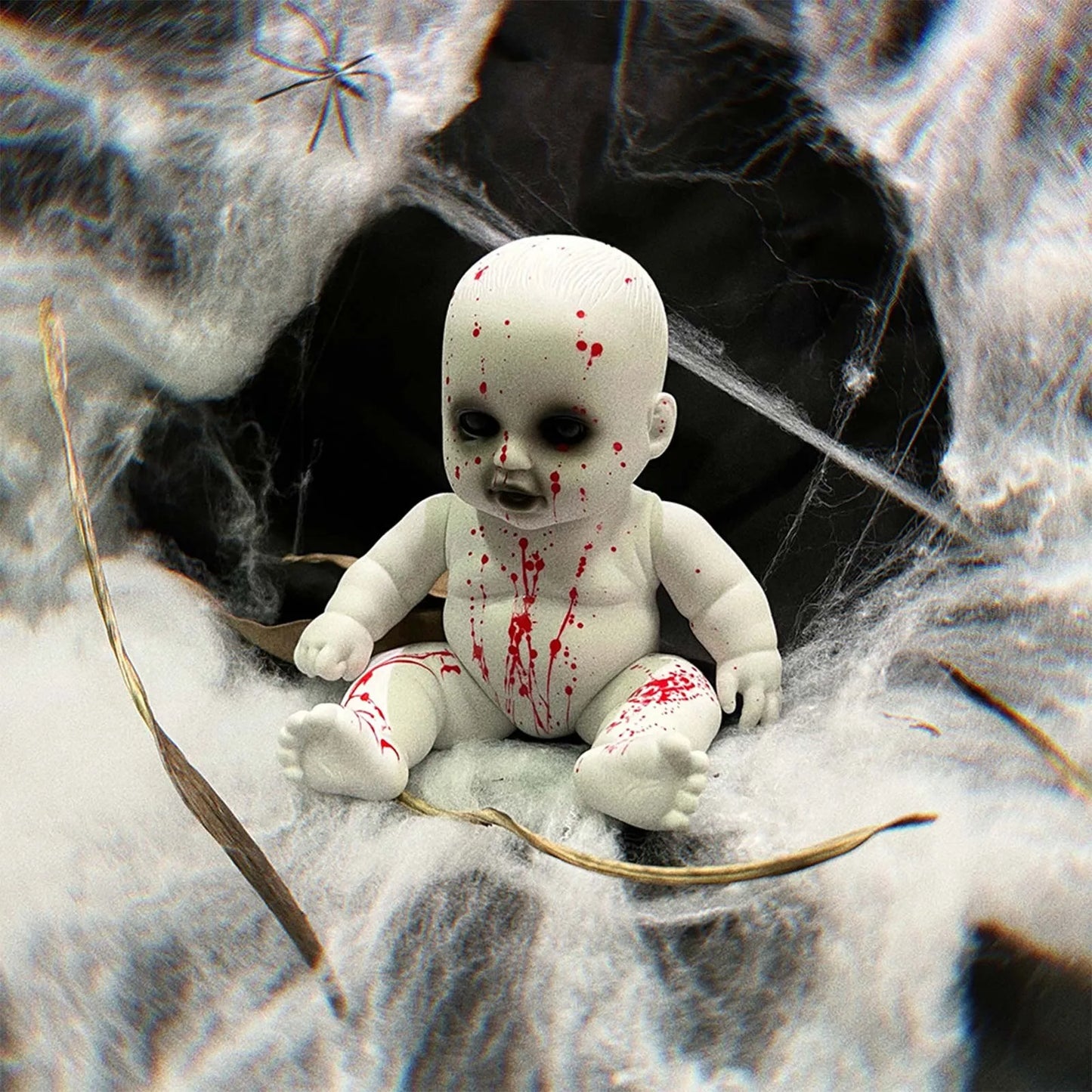 Haunted Blood Doll – Terrifying Ghost Zombie Baby for Paranormal & Horror Decor