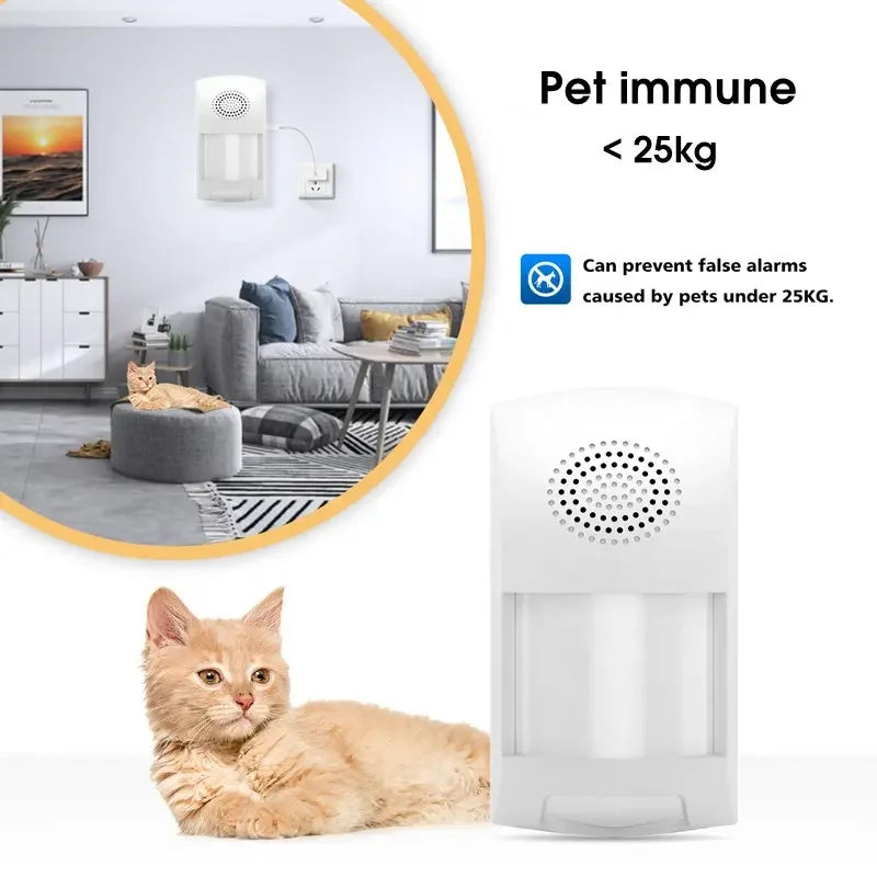 WiFi PIR Motion Sensor Alarm – Smart Sound & Light Detector with TUYA App Control