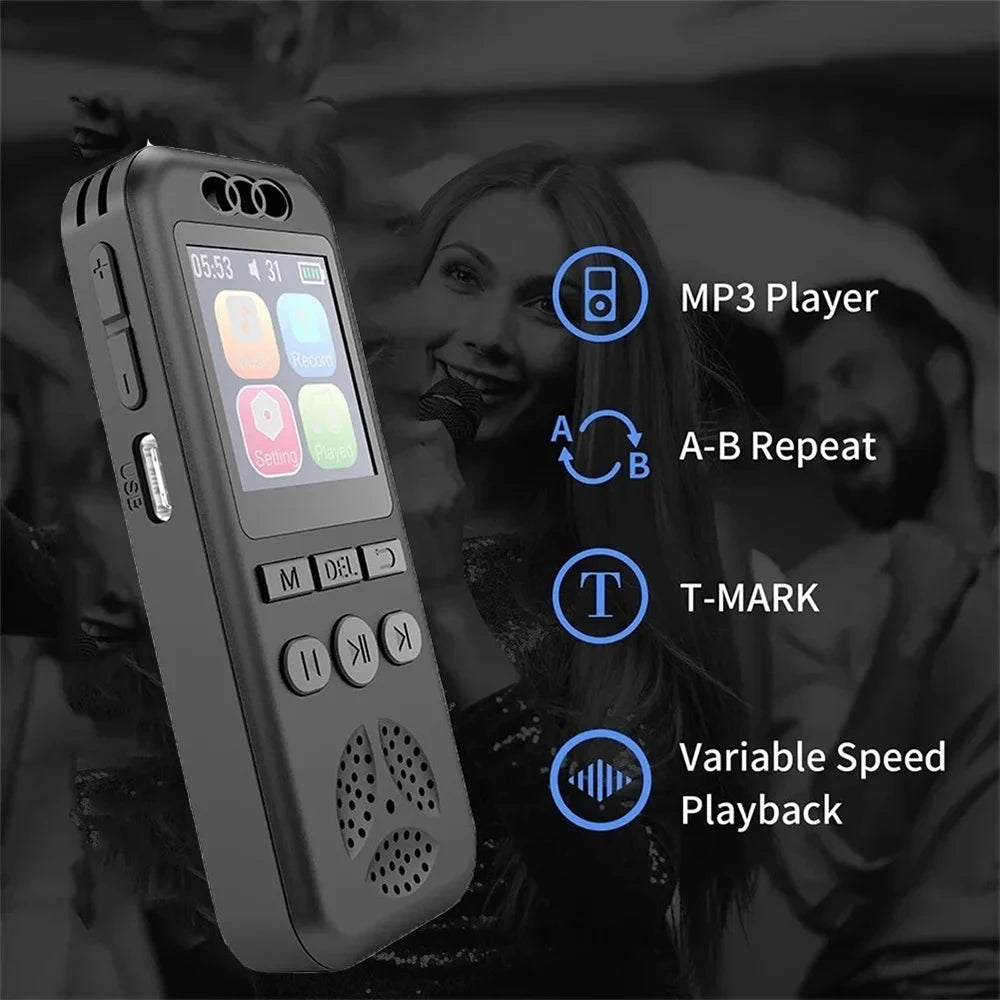 Digital Voice Recorder SU7 | Voice-Activated Audio Recorder with Noise Reduction, MP3 Playback & 560 Hours Recording Capacity