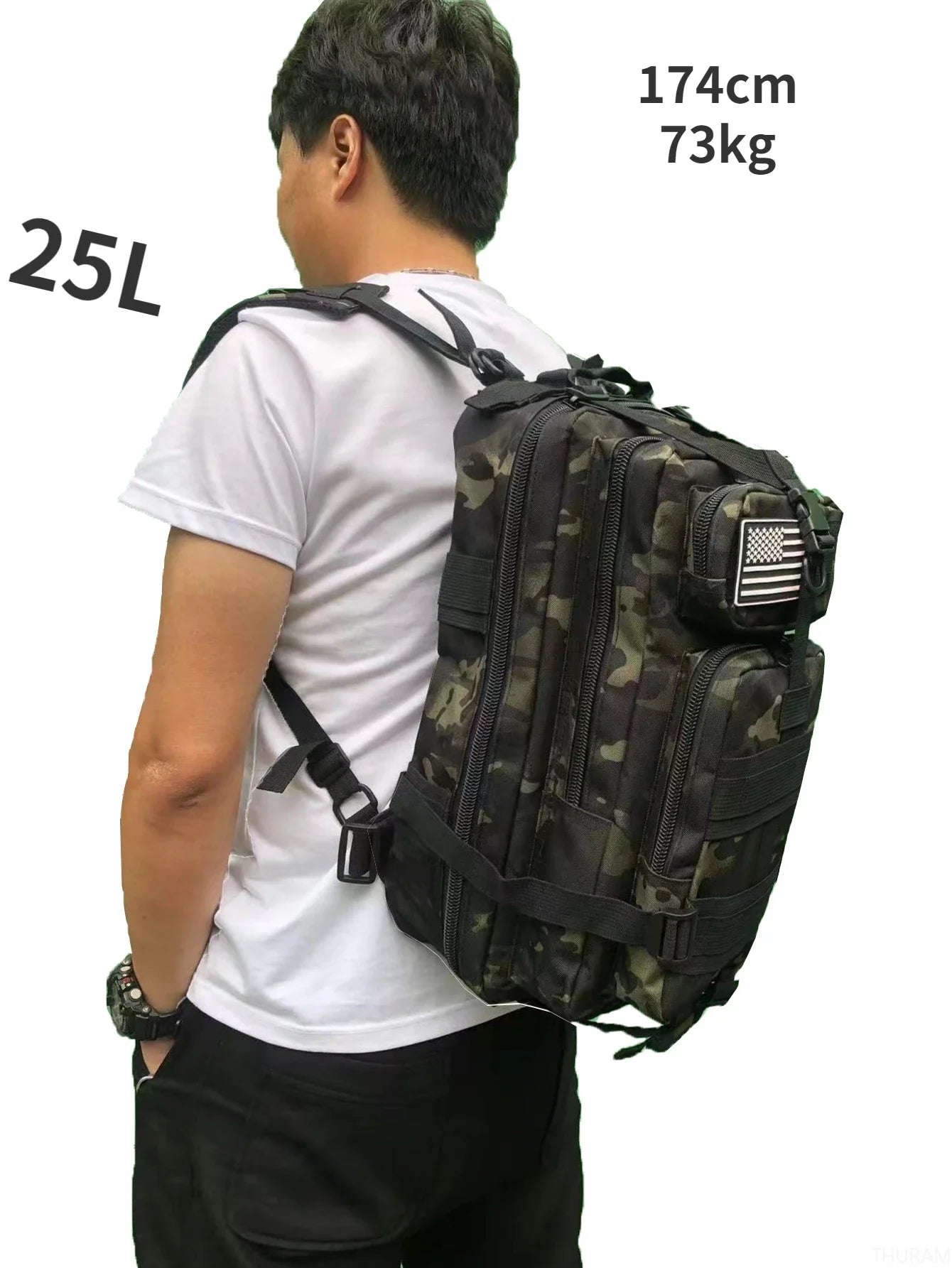 Waterproof Tactical Backpack – 25L/50L Nylon Rucksack for Hunting, Camping, Hiking & Outdoor Survival Gear