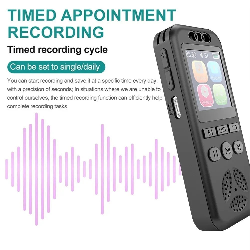 Digital Voice Recorder SU7 | Voice-Activated Audio Recorder with Noise Reduction, MP3 Playback & 560 Hours Recording Capacity