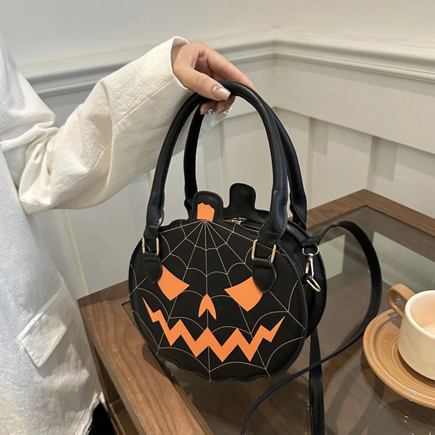 Spooky Ghost Crossbody Bag – Women’s Halloween Shoulder Purse & Party Handbag